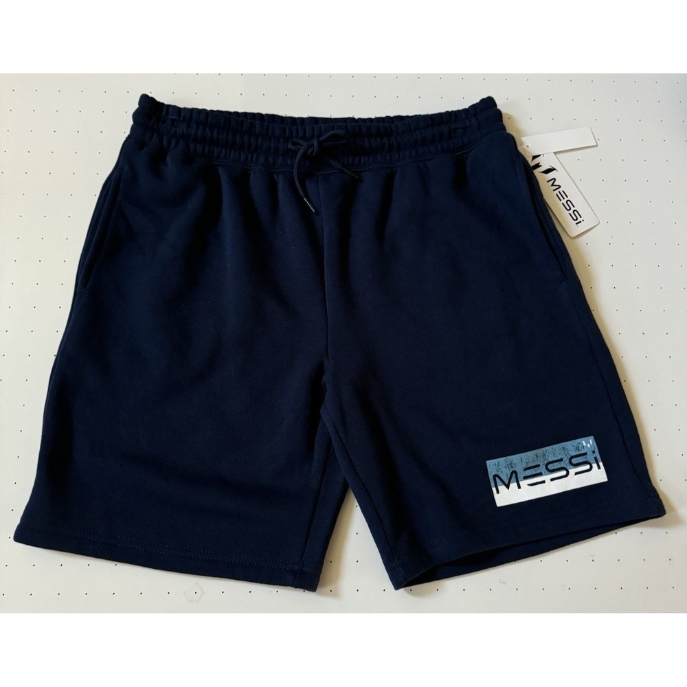 Lionel Messi Fleece Shorts Men size Medium M Blue Athletic Soccer NEW‎